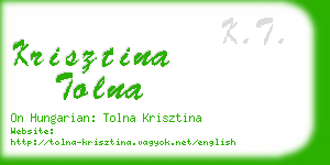 krisztina tolna business card